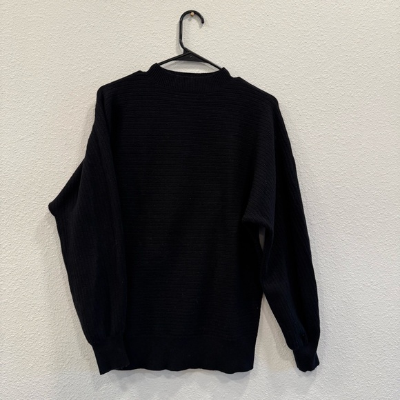 LPA Leona Sweater Size SM‎ Black Ribbed Neutral Casual Minimal Revolve Office - Picture 10 of 11